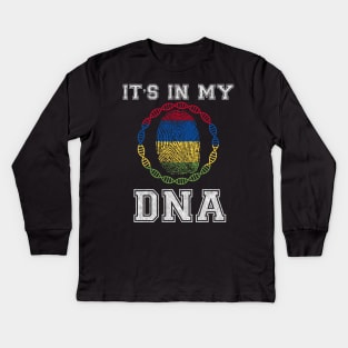 Mauritius  It's In My DNA - Gift for Mauritian From Mauritius Kids Long Sleeve T-Shirt